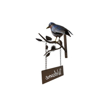 Load image into Gallery viewer, Door Post Welcome Sign W/Colourful Bird 30.5x25x41