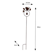 Load image into Gallery viewer, Bird on Branch W/Bell Garden Stake 16.5x6x89