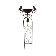 Load image into Gallery viewer, Birdfeeder Stake W/Birds & Fleur-de-Lis 37.5x19x90.5cm
