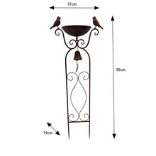 Load image into Gallery viewer, Birdfeeder Stake W/Birds & Fleur-de-Lis 37.5x19x90.5cm