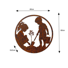 Load image into Gallery viewer, Laser Cut Kids in The Garden Wall Art 60x0.6x60cm