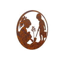 Load image into Gallery viewer, Laser Cut Kids in The Garden Wall Art 60x0.6x60cm