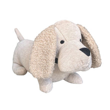 Load image into Gallery viewer, Beige Fabric Dachshund Door Stopper