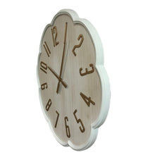 Load image into Gallery viewer, 60cm Wood & Gold Scalloped Clock 60*3.5*60