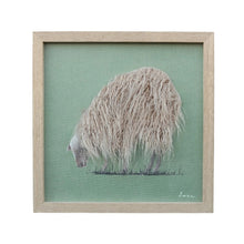Load image into Gallery viewer, Long-Haired Sheep Hand-made Framed Canvas Wall Art 40x2.5x40cm