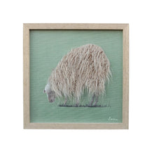 Load image into Gallery viewer, Long-Haired Sheep Hand-made Framed Canvas Wall Art 40x2.5x40cm