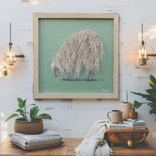 Load image into Gallery viewer, Long-Haired Sheep Hand-made Framed Canvas Wall Art 40x2.5x40cm