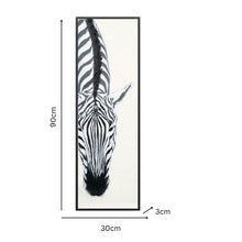 Load image into Gallery viewer, Classic Zebra w/Artificial Fur Framed Canvas Wall Art 30x3.5x90cm