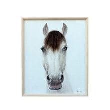 Load image into Gallery viewer, Horse Mugshot w/Artificial Hair Framed Canvas Wall Art 50x60cm