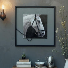 Load image into Gallery viewer, Horse w/3-D Bridle Framed Canvas Wall Art 60x60cm