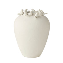 Load image into Gallery viewer, Birds Gather Metal White Large Vase 29x37.5