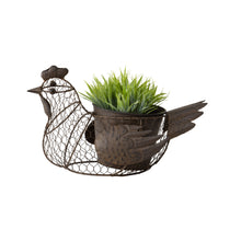 Load image into Gallery viewer, Chicken-Wire Chook w/ Pot & Handle 36x20x11.5-27cm