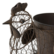 Load image into Gallery viewer, Chicken-Wire Chook w/ Pot & Handle 36x20x11.5-27cm