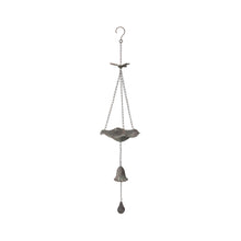 Load image into Gallery viewer, Hanging Lilypad Birdfeeder w/Dragonfly & Bell 18.5x18.5x84cm