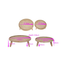 Load image into Gallery viewer, Set/2 Nested Round Footed Mandala Trays 34x11.5/28x10cm