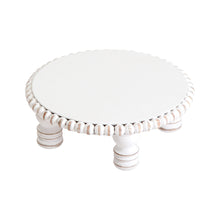 Load image into Gallery viewer, Mango Wood Round Beaded Display Stand 30x10cm