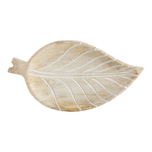 Load image into Gallery viewer, Hand-Carved Mango Wood Leaf-Shape Tray 30x17.5x2.5cm