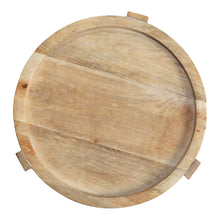 Load image into Gallery viewer, Handcrafted Mango Wood Round Footed Cake Stand 30x3.5cm