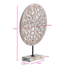 Load image into Gallery viewer, Round Tribal Medallion Plaque on Based 31x8x41cm