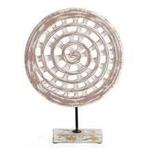 Load image into Gallery viewer, Round Tribal Medallion Plaque on Based 31x8x41cm