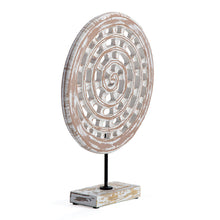 Load image into Gallery viewer, Round Tribal Medallion Plaque on Based 31x8x41cm