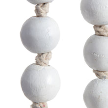 Load image into Gallery viewer, 120cm XL White Mango Wood Bead Garland w/Tassle 120x2.5cm