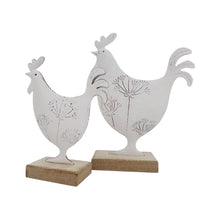 Load image into Gallery viewer, Set/2 Dad & Son French Country Roosters on Base 14x4.5x19/10.5x4x14.5cm