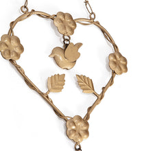 Load image into Gallery viewer, Handcrafted Heart w/Bird & Shapes Hanging Mobile 24.5x1x126-142cm