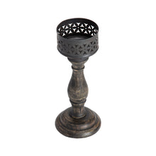 Load image into Gallery viewer, Handcrafted Ornate Baroque Pillar Candleholder 11x26cm