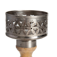 Load image into Gallery viewer, Handcrafted Punched Flower Pillar Candleholder 11x26cm