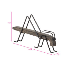 Load image into Gallery viewer, Handcrafted Wood & Iron Decorative Grasshopper 26.5x5x14.5cm