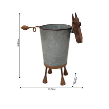 Load image into Gallery viewer, Rusty Cow Planter w/ Galv Pot 32x20x37cm