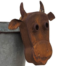 Load image into Gallery viewer, Rusty Cow Planter w/ Galv Pot 32x20x37cm
