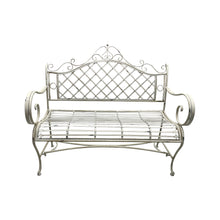 Load image into Gallery viewer, French Provincial Garden Bench Seat - Antique White