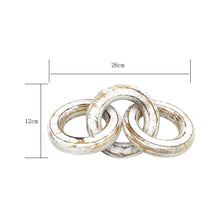 Load image into Gallery viewer, Chunky Whitewash Wood Circle Chain Link 12x26cm