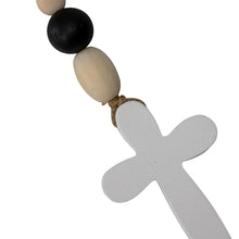 Load image into Gallery viewer, Cross w/Natural Beaded Garland 76x2.5x6.5cm