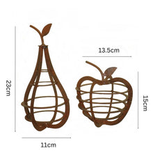 Load image into Gallery viewer, Set/2 Asst Contemporary Rust Apple + Pear 11.5x11.5x23/13.5x13.5x15cm (2)
