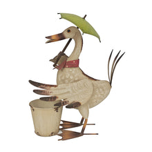 Load image into Gallery viewer, Standing Duck w/Umbrella + Potplanter 25.5x18x46cm

