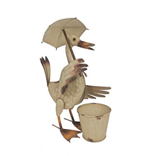 Load image into Gallery viewer, Standing Duck w/Umbrella + Potplanter 25.5x18x46cm
