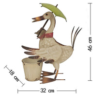 Load image into Gallery viewer, Standing Duck w/Umbrella + Potplanter 25.5x18x46cm
