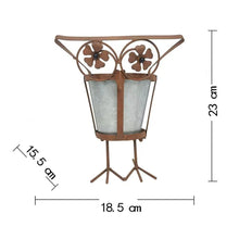 Load image into Gallery viewer, Arty Owl w/Galvanised Potplanter 18.5x15x23cm
