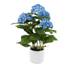 Load image into Gallery viewer, Potted Artificial Blue Hydrangea 35x35x50cm
