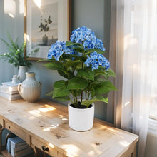 Load image into Gallery viewer, Potted Artificial Blue Hydrangea 35x35x50cm
