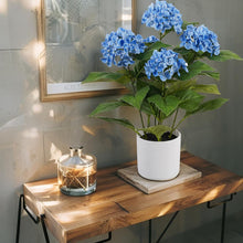 Load image into Gallery viewer, Potted Artificial Blue Hydrangea 35x35x50cm
