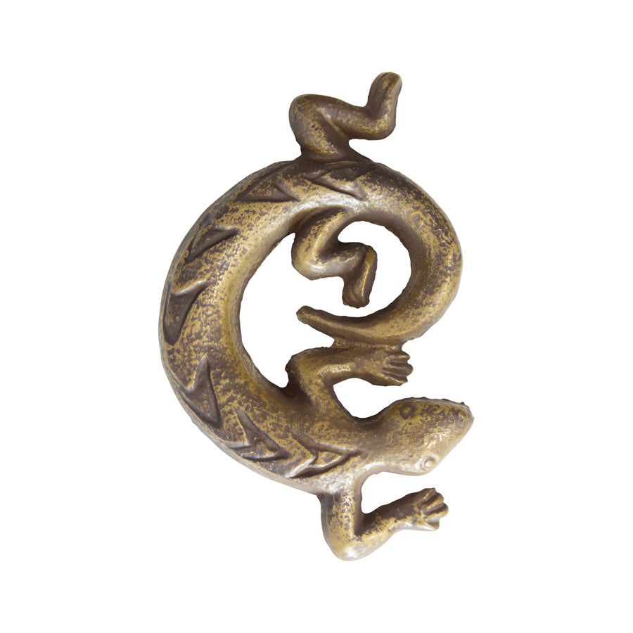 Curled Up Gecko Paperweight/ Décor 11x2x17cm