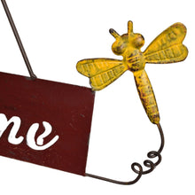 Load image into Gallery viewer, Hanging Welcome Windmill w/Bell + Dragonfies 31.5x6.5x88cm
