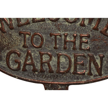 Load image into Gallery viewer, Welcome to the Garden Cast Iron Stake 20x1x32.5cm
