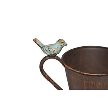 Load image into Gallery viewer, Watering Can Shape Potplanter w/Blue Flower 28x13x15cm
