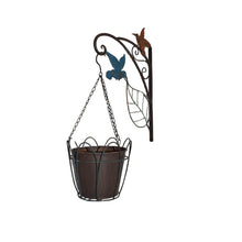 Load image into Gallery viewer, Hanging Potplanter w/Pot + Wall Bracket + Hummingbirds 34x18x55cm
