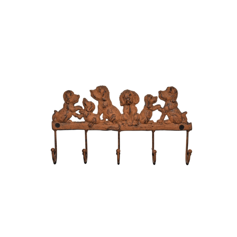 Cute Dogs 5-Hook Wall Hanging 22.5x2.5x12cm